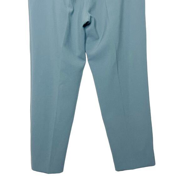 THE FOLD LONDON Trousers Straight-Leg Stretch Tailoring High Rise Blue sz 12 - Picture 5 of 9